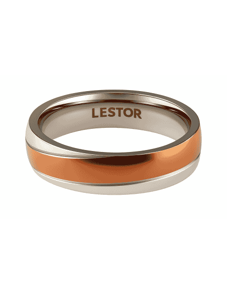 Anillo para Hombre de Acero Bicolor - Lestor R15172/SCA15