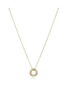 Collar para Mujer colgante circular entrelazado de Plata con Baño de Oro y Circonitas – Viceroy 13067C100-30