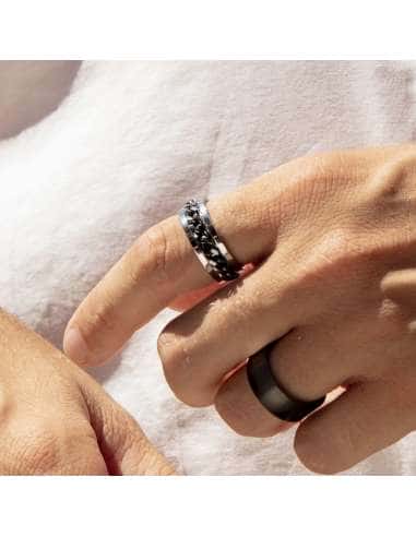 Anillo para Hombre de Acero - Lotus LS2394/3/224