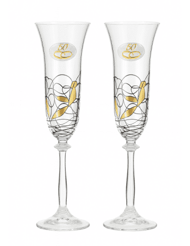 Copas para Bodas 50ª Aniversario decoradas  a mano - Global Argenti GA4200C