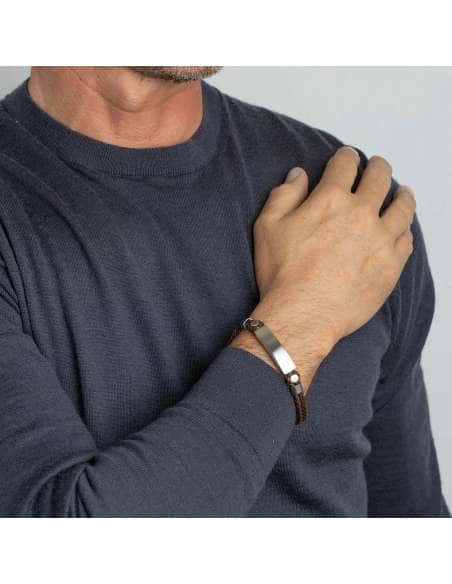 Pulsera para Hombre de Piel marrón y Acero - Lotus LS2103/2/1