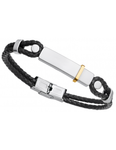 Pulsera para Hombre de Acero y Cuero marrón - Viceroy...