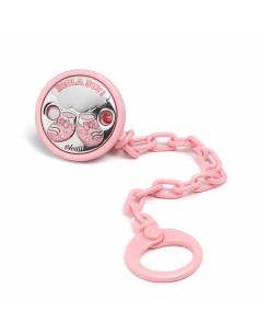 Pinza Infantil Chupete - Zapatito 'HOLA SOY' Rosa - Eventi EV3373/01R