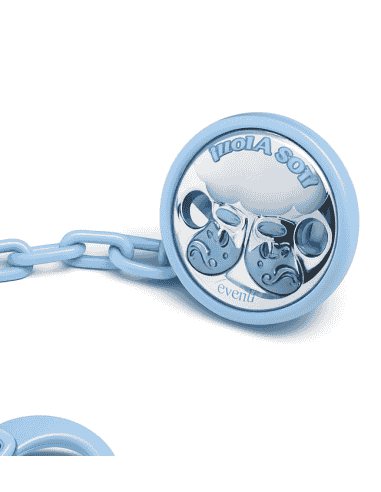 Pinza Infantil Chupete 'HOLA SOY' Azul - Eventi EV3373/01C