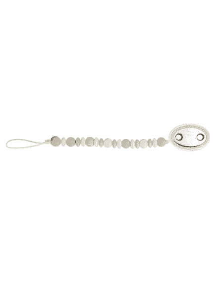 Pinza Infantil Chupete con Bolas de Silicona para Morder y Chapa Lisa Personalizable - Global Argenti GA0014B