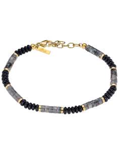 Pulsera para Hombre de Abalorios y piedras naturales de Acero - Lotus LS2373/2/1