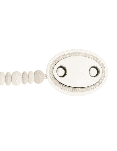 Pinza Infantil Chupete con Bolas de Silicona para Morder y Chapa Lisa Personalizable - Global Argenti GA0014B