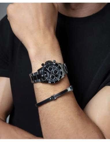 Pulsera para Hombre de Acero y Piel - Viceroy 75379P01010