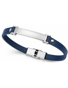 Pulsera para Hombre de Acero y Piel Azul - Viceroy 75379P01013