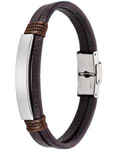 Pulsera para Hombre de Acero y Piel - Marea C00103/407
