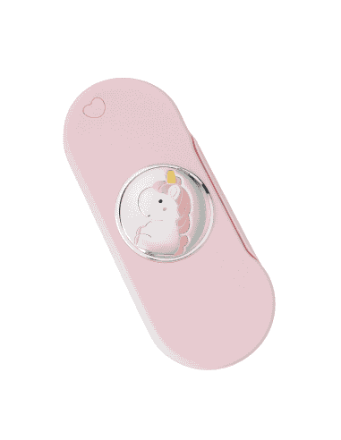 Cubierto Infantil 2 piezas Unicornio Rosa con estuche portatil - Puro Argenti PU8563/R
