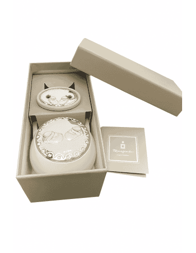 Set Infantil Portachupetes con Pinza Zapatitos Blancos - Eventi 54538/02B