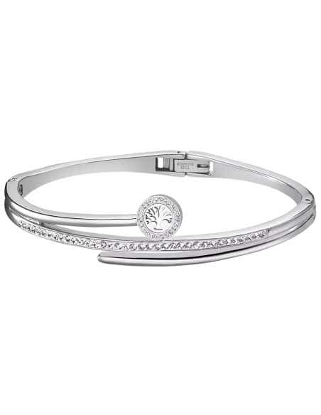Pulsera para Mujer de Acero Aro circonitas con Árbol de la vida - Lotus LS1843/2/5