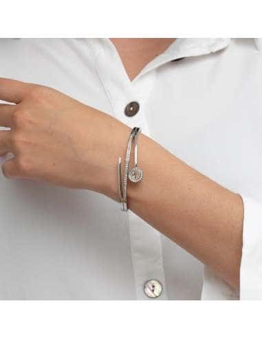 Pulsera para Mujer de Acero Aro circonitas con Árbol de la vida - Lotus LS1843/2/5