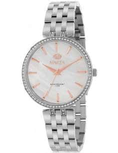 Reloj para Mujer de Acero Plateado con Esfera Blanca Nácar y Circonitas - Marea B54229/1
