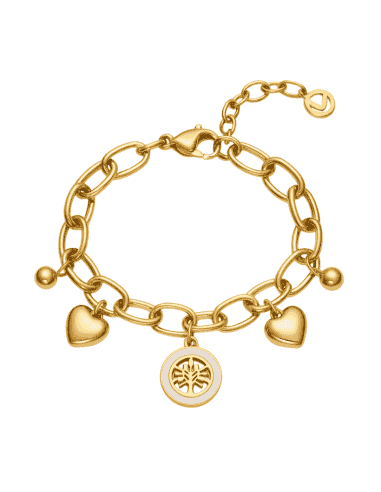 Pulsera para Mujer de Acero Dorado con Charms o Colgantes - Viceroy 15015P01012