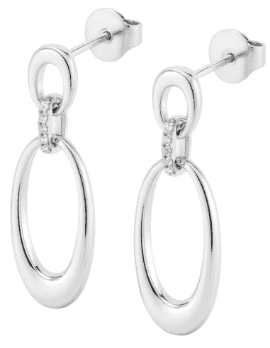 Pendientes para Mujer de Plata con Doble Óvalo - Lotus LP3735-4/1