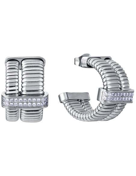 Pendientes para Mujer de Acero con Circonitas - Viceroy 75392E01000