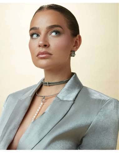 Pendientes para Mujer de Acero con Circonitas - Viceroy 75392E01000