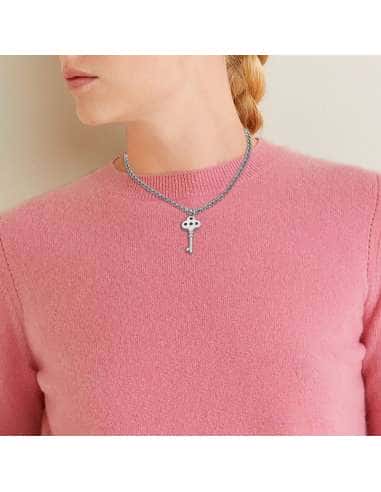 Collar para Mujer de Acero Llave con Cadena - Lotus LS1530-1/4