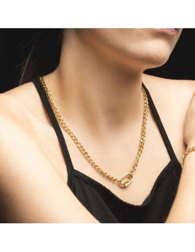 Collar para Mujer de Acero Dorado Fantasía con circonitas - Lotus LS2338/1/2