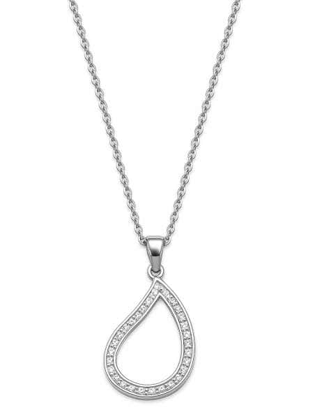 Collar para Mujer de Acero en Forma de Gota con Circonitas - Lotus LS1909-1/1