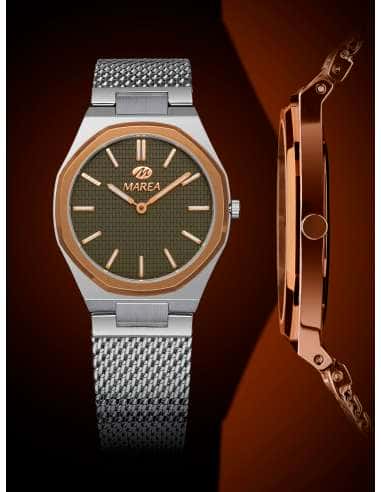 Reloj para Mujer Marea con Correa Milanesa de Acero y Esfera Marrón - Marea B54305/3