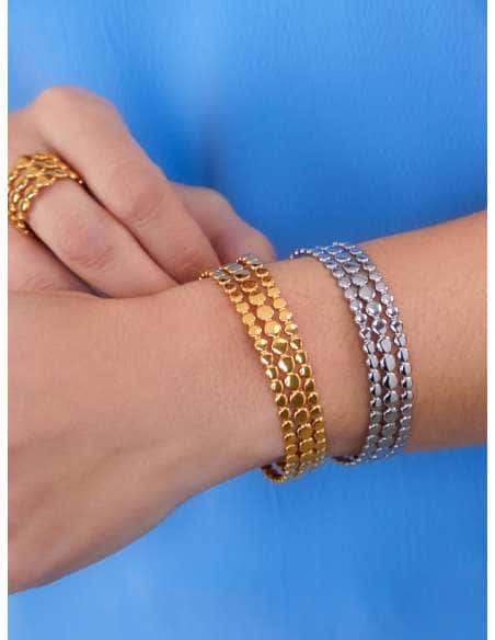 Pulsera para Mujer Rígida Abierta de Acero Dorado - Marea C02703/AB