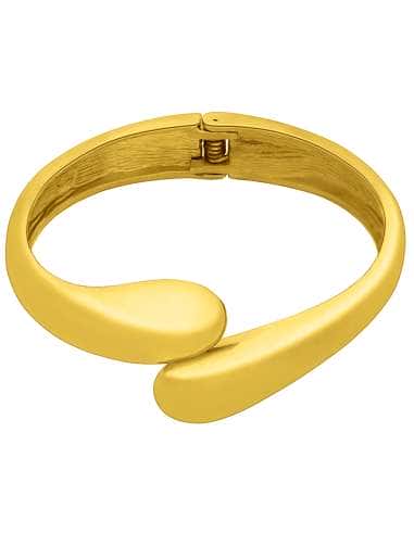 Brazalete para Mujer Irregular Abierto de Acero Dorado - Marea C03103/AH