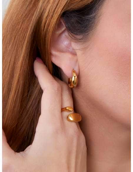 Pendientes para Mujer Aro de Acero dorado - Marea C02701/AH