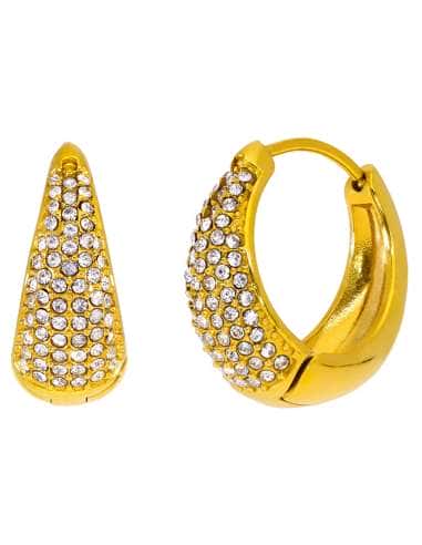 Pendientes para Mujer Aro con Circonitas de Acero Chapado en Oro - Marea C03101/AF