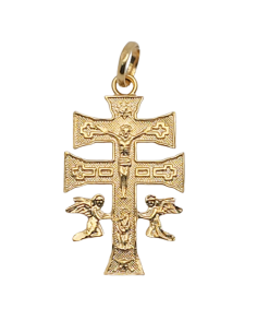 Colgante Cruz Caravaca - Oro Amarillo 18K