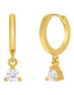 Pendientes para Mujer Aro colgante con circonita de Plata Chapado en Oro - Marea D03801/AV