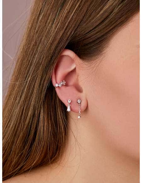 Piercing Circonitas en Plata de Ley chapado en oro - Marea D02510/AJ