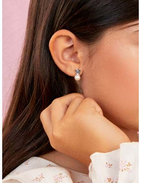 Pendientes para Niña en forma de Mariposa de Plata - Marea D03301/BL