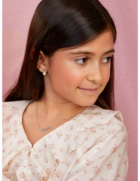 Pendientes para Niña en forma de Mariposa de Plata - Marea D03301/BL