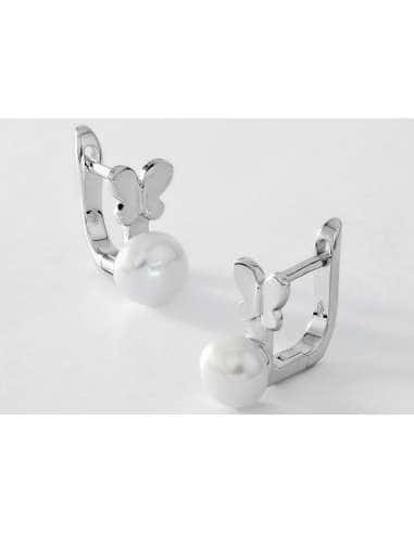 Pendientes para Niña en forma de Mariposa de Plata - Marea D03301/BL