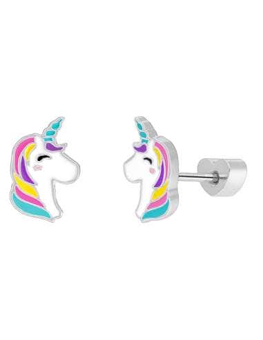 Pendientes para Niña Unicornio de Plata - Marea D04001/BC