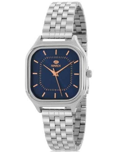 Reloj para Mujer con Esfera Azul y Detalles Dorado Rosado - Marea B41381/4