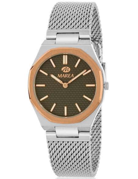 Reloj para Mujer con Correa Milanesa de Acero y Esfera Marrón - Marea B54305/3