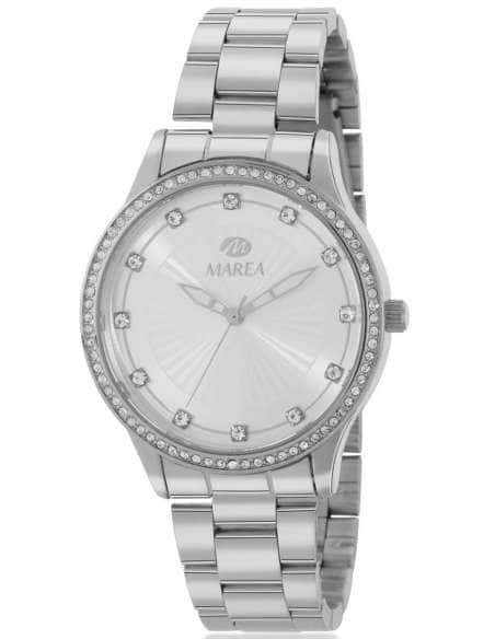 Reloj para Mujer con esfera Plata y Bisel con Circonitas - Marea B41289/1
