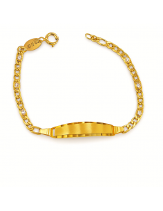 Pulsera Esclava Infantil con oro y  Circonitas - Oro Amarillo 18K