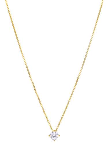 Collar para Mujer de Plata Chapada en Oro con Circonita  - Marea D03807/AX