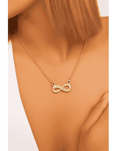Collar para Mujer Infinito con Circonitas - Oro amarillo 18K