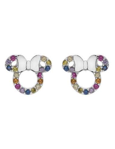 Pendientes para Niña de Plata con Forma de Minnie con Circonitas - Disney AG0009P1