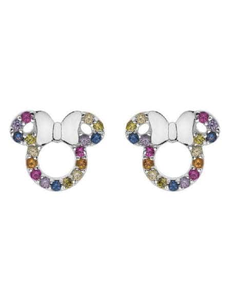 Pendientes para Niña de Plata con Forma de Minnie con Circonitas - Disney AG0009P1