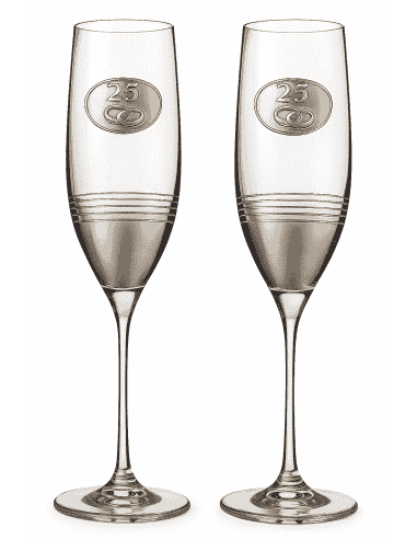 Copas para Bodas 25º Aniversario base satinada con degradado metálico - Global Argenti GA4351V