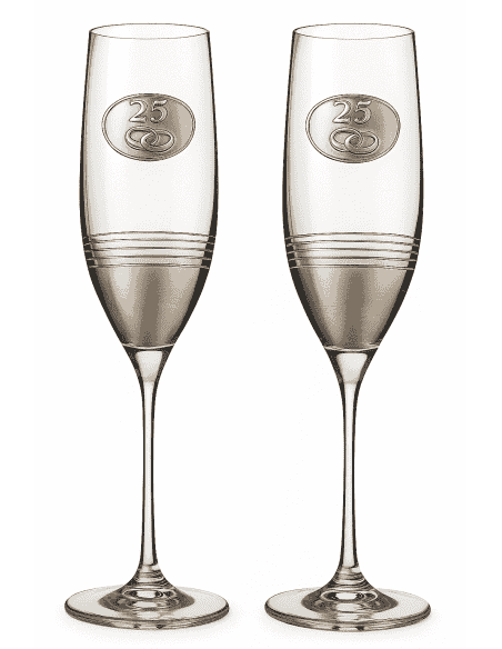 Copas para Bodas 25º Aniversario base satinada con degradado metálico - Global Argenti GA4351V