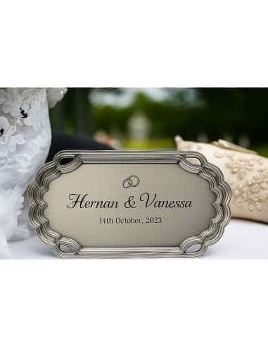 Bandeja Personalizable para Bodas, Bautizos, Comuniones o Eventos –  Acero P2600/3