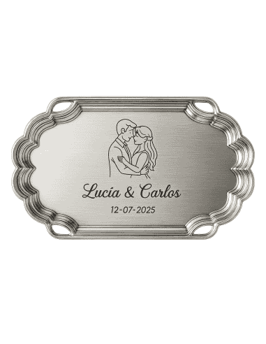 Bandeja Personalizable para Bodas, Bautizos, Comuniones o Eventos –  Acero P2600/1